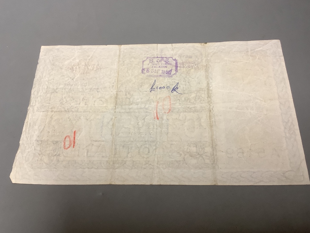 A Bank of Scotland £20 note 3 October 1963